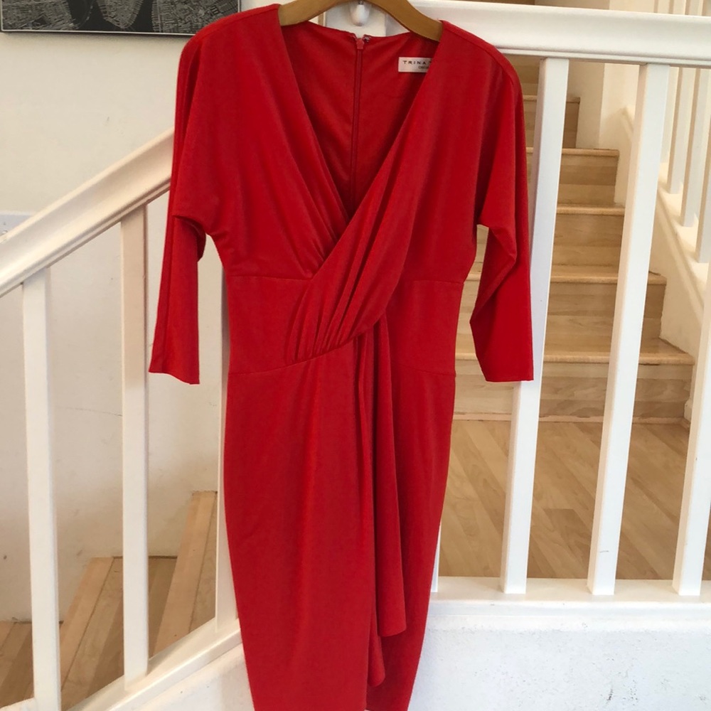 Trina Turk Clark Jersey Dress in red